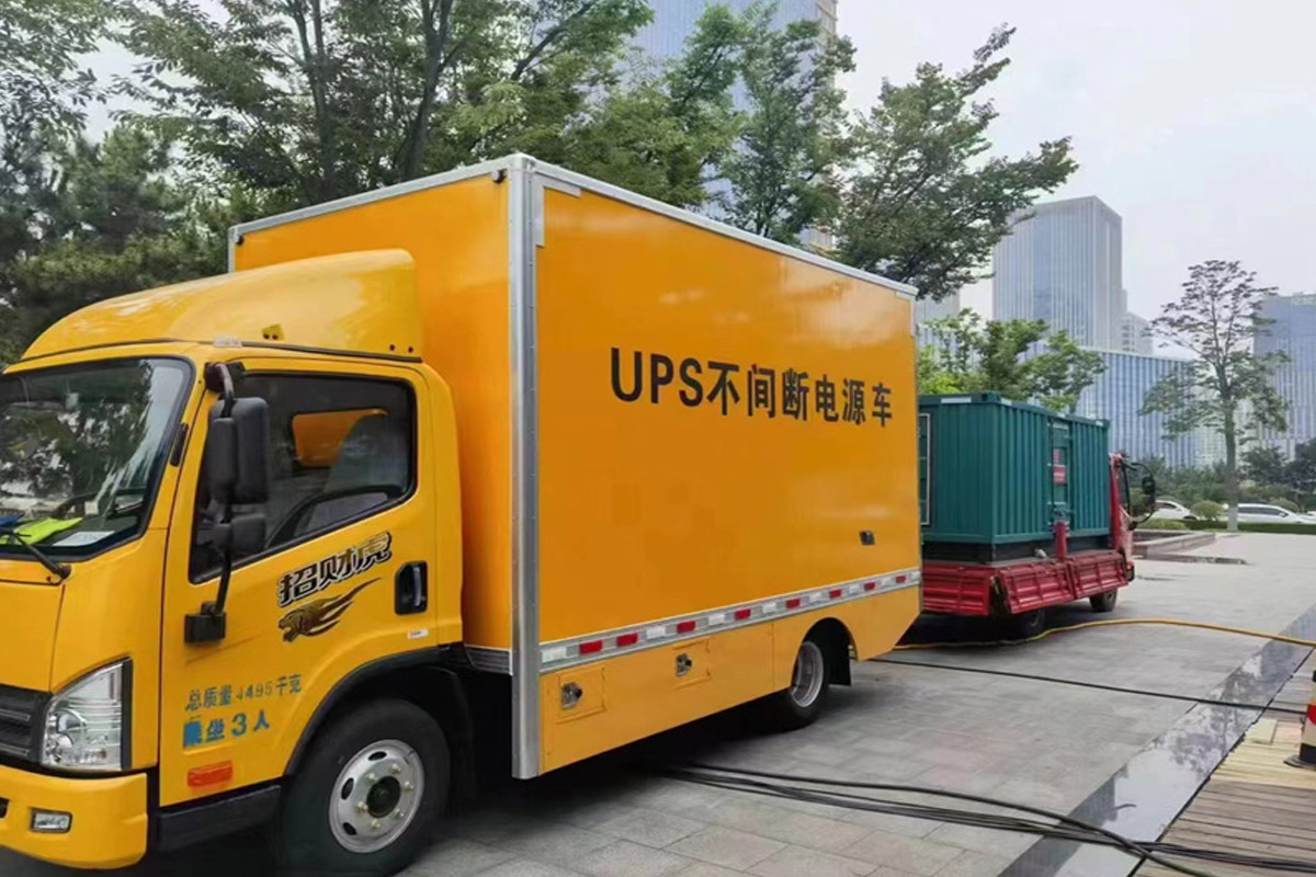 中沙发电机租赁施工现场
