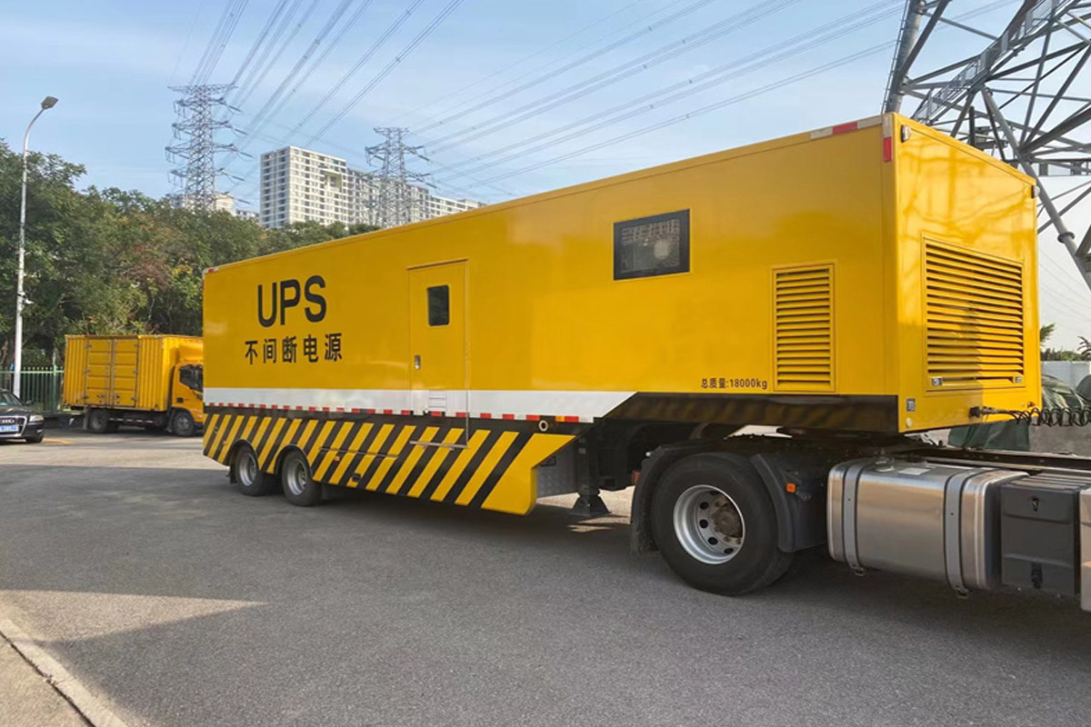 中沙发电机租赁施工现场